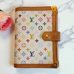 AUTHENTIC Louis Vuitton Multicolor Agenda PM Day Planner/Card Holder MSRP $1500